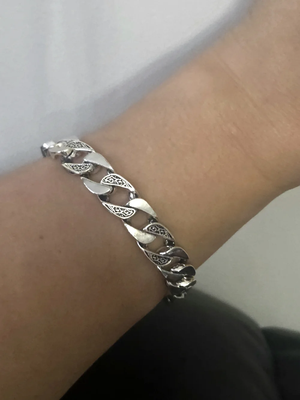 925 Sterling Silver Men's Fashion Bracelet Classic Designer Style Hypoallergenic